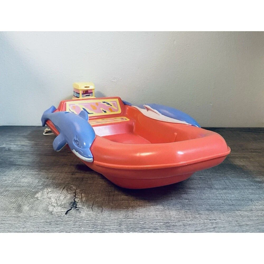 Vintage Barbie Hawaiian Fun Island Hopper Boat Dolphin Boat NO Canopy 1990 Inc